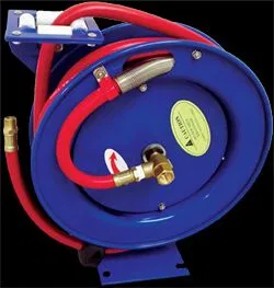 HR3825 – PHOENIX USA Hose Reel, For Use With Phoenix Air Compressor Auto Rewind 25 Foot Length x 3/8 Inch Diameter Bl...